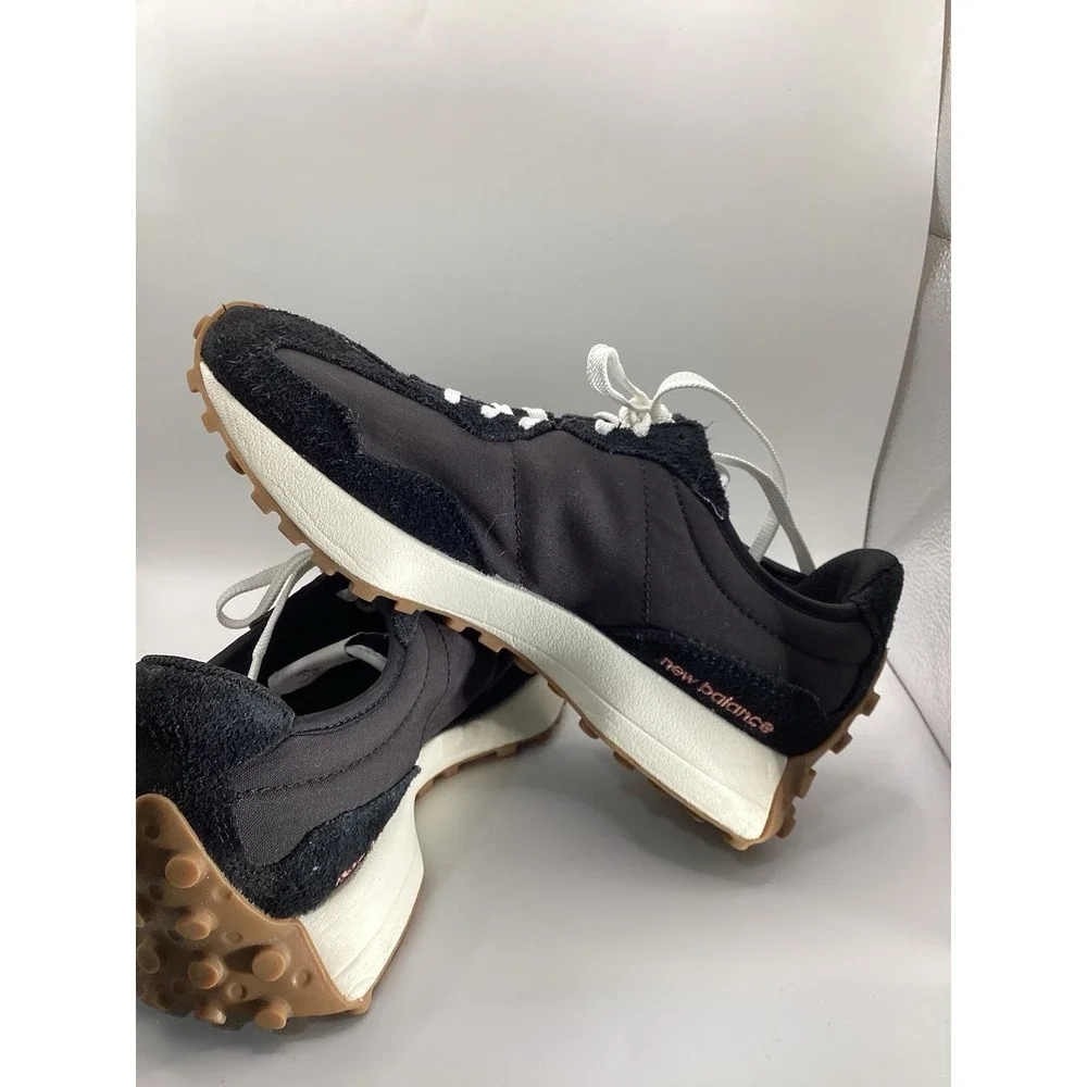 Size 9.5 - New Balance 327 Black White Gum W